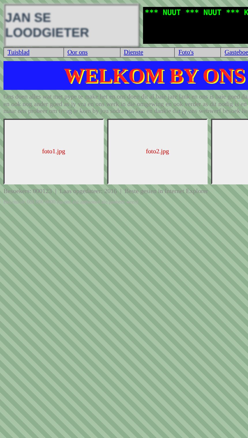 Voor / Before: ’n deurmekaar webblad wat swak op ’n selfoon werk / a cluttered page that works poorly on a phone